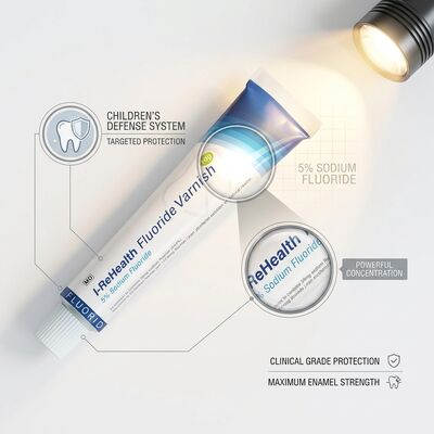 CE ISO bersertifikat 5% Natrium Fluoride Catok gigi dengan rasa melon untuk mencegah karies gigi