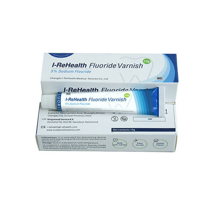 Natural Resin 5% Sodium Fluoride Tooth Varnish Untuk Gigi Sensitif 22600ppm